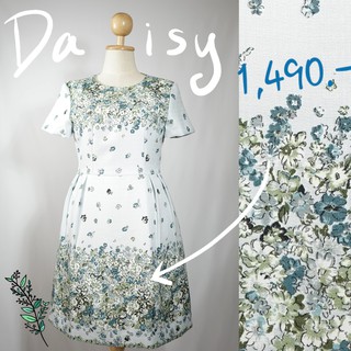 Daisy Blue Dress เดซี่ บลู  เดรส(M 38-31-40, L 40-34-42, XL 42-36-44, XXL 44-38-46)