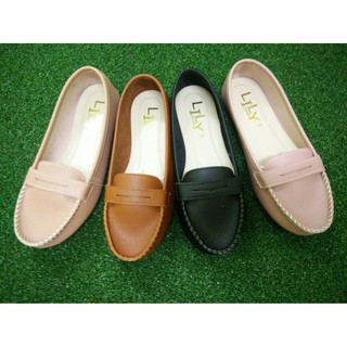 Size 34-45 รองเท้าคัทชูเรียบ หนังนิ่ม Lily Shoes [โค้ด SEUWS922 ลด 20%]