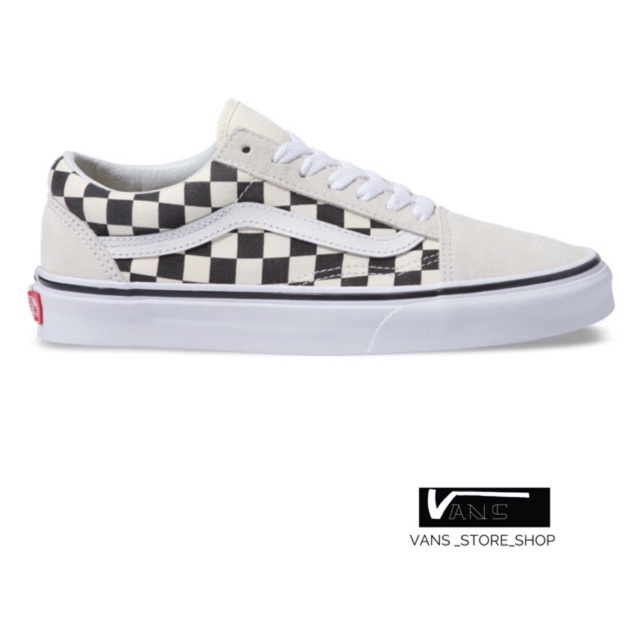 vans old skool checkerboard white