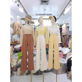 🍬CottonCandy - Rich Basic Korea Pants กางเกงขากระบอก งานป้าย