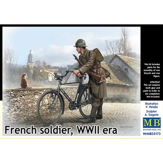 ฟิกเกอร์โมเดล Figure Model 1/35 Master Box MB35173 French soldier, WWII era