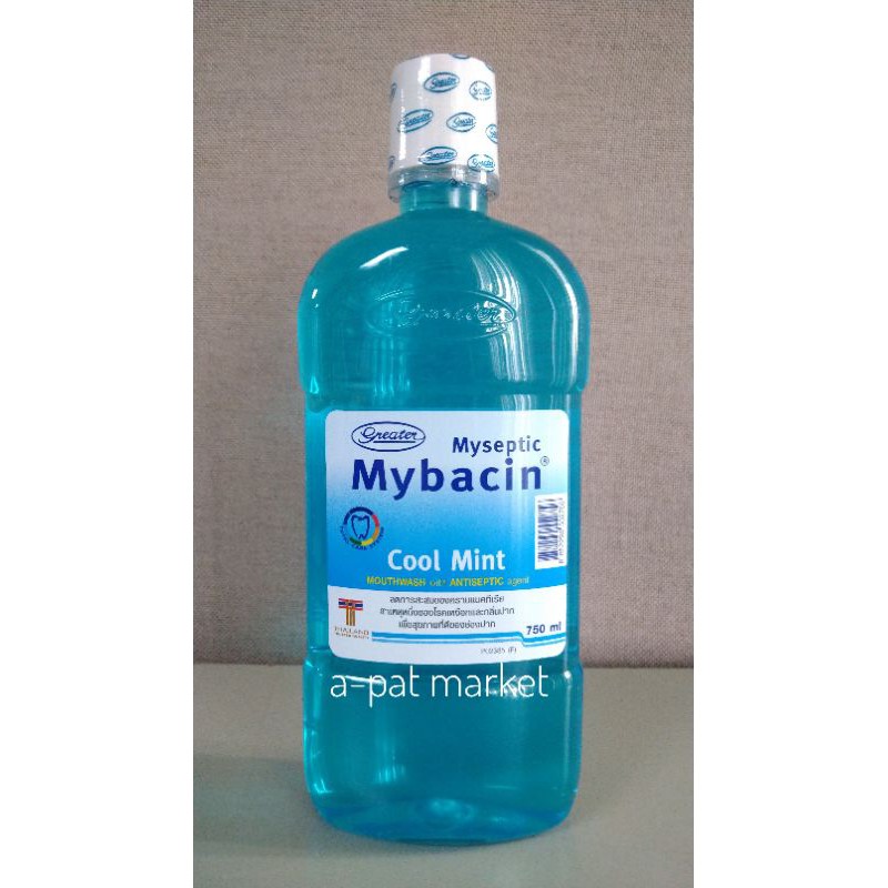 Mybacin มายบาซิน น้ำยาบ้วนปากสูตร ออริจินอ คลูมิ้นต์ ทาร์ทาร์ ขนาด750ml ...