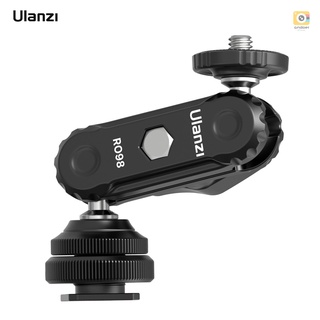 Ulanzi R098 Field Monitor Mount with Cold Shoe Dual 360° Rotatable Ballhead Aluminum Alloy with 1/4 Inch Screw 1.5kg Load Bearing for Mounting Video Monitor LED Light Microphone