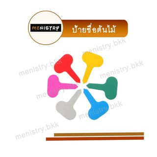 AF-003: (20 ชิ้น) ป้ายชื่อต้นไม้รูปวงรี แบบปักดิน