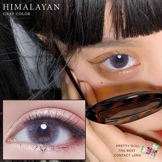 คอนแทคเลนส์ รุ่น Himalayan ยี่ห้อ Pretty doll ตาโต สามฝอ มีสีเทา ตาล ฟ้า เขียว ม่วง สายตาปกติ