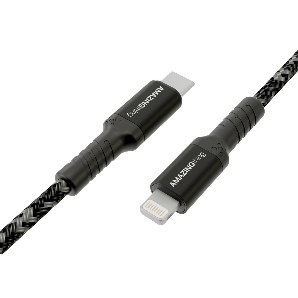 AMAZINGthing Lightning to USB-C Bullet Shield Cable 1.2M