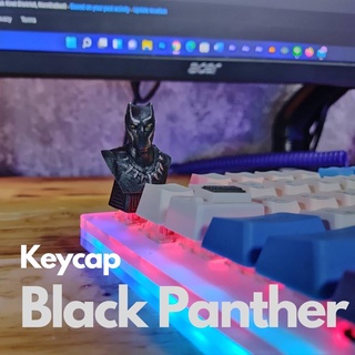 ส่งฟรี Keycap Black phanter คีย์แคป ส่งจากไทย เรซิ่น ทำสีเองได้