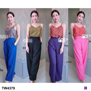 TwinsShopVip💗พร้อมส่ง TW4379 setลายไทย กางเกงยาว Thai pattern set, long pants