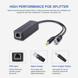 Poe Splitter อุปกรณ์​แยกสาย Lan 48V To 12V/2A (ใช้ร่วมกับ Poe Switch)​