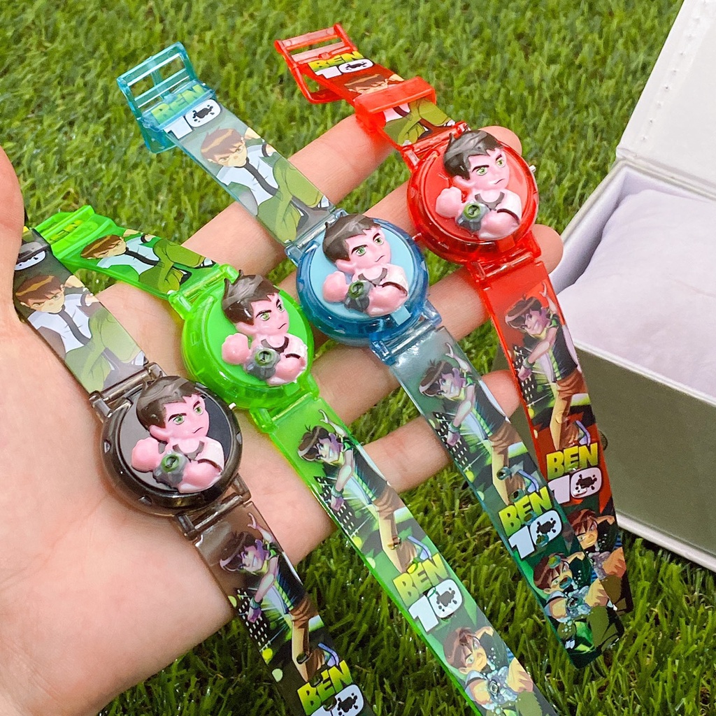 นาฬิกาเบ็นเท็น ben10  นาฬิกามีไฟวิ่งเปลี่ยนสี มีเสียงดนตรี