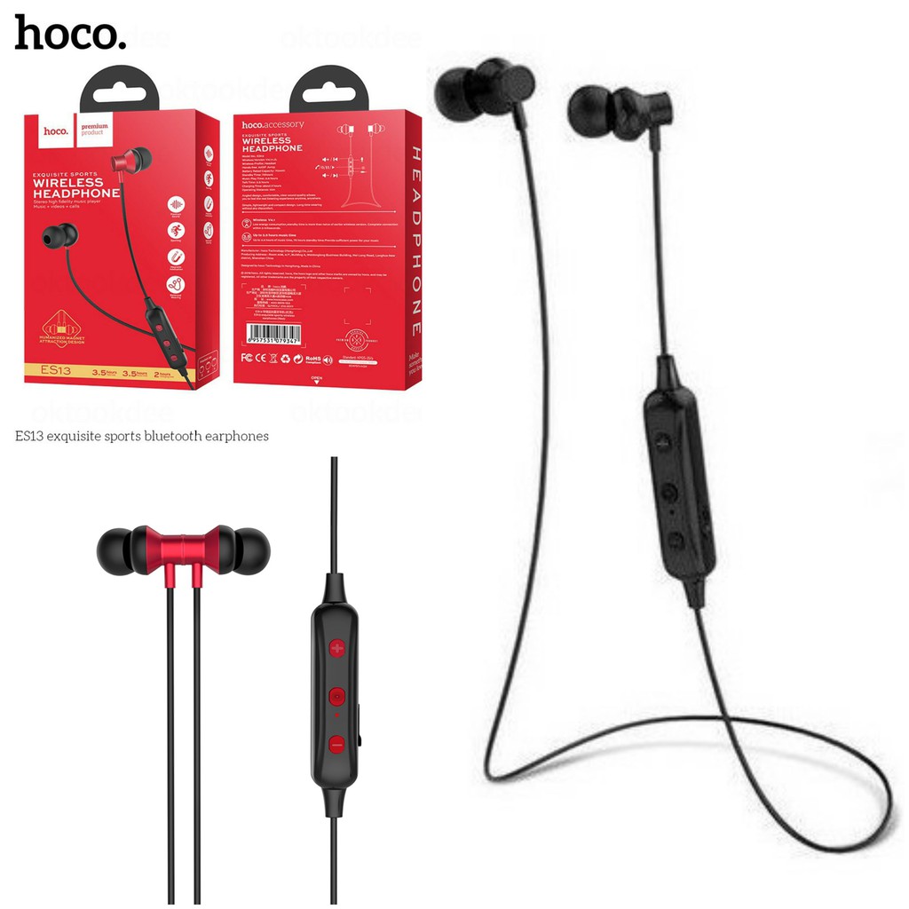 Hoco ES13 หูฟังบลูธูทไร้สาย Exquisite Sports Bluetooth Earphone
