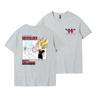 ✱Dragon Ball Popular Brand Joint T-shirt Goku Freeza Anime Peripheral Clothes INS Hong Kong Style Pure Cotton Large Size