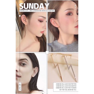 Earing คลิปหนีบใบหู🦻🏻👂🏻🦋💫⚡️💎ต่างหู ต่างหูหวาาน ต่างหูน่ารัก ต่างหูหัวใจ รูปผีเสื้อ