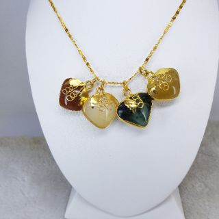 จี้หยกหัวใจ Burma jade Lockets คละสี