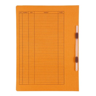 แฟ้มเจาะสันพับ F/C ลิ้นพลาสติก สีส้ม ใบโพธิ์ 403/Lever Arch File F / C, Plastic Tongue, Orange Leaf Shape 403