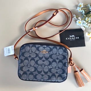 ✴️แท้ 💯% Coach Mini Camera Bag In Signature Chambray C8666