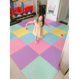 🔥ถูกสุด มีขอบปิดให้🔥แผ่นรองคลานEVA💯%หนาพิเศษ1.3CM 60x60CM แผ่นรองพื้นกันกระแทก แผ่นโฟมรองคลาน กันลื่น กันกระแทก คละสีได้