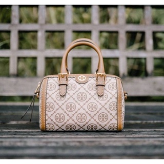 TORY BURCH T MONOGRAM JACQUARD MINI DUFFLE BAG