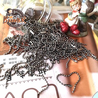 10 pcs โซ่ไข่ปลา พร้อม ตัวล็อค สีนิกเกิ้ล สำหรับทำ พวงกุญแจ ห้อยตุ๊กตา จำนวน 10 ชิ้น BGO5001