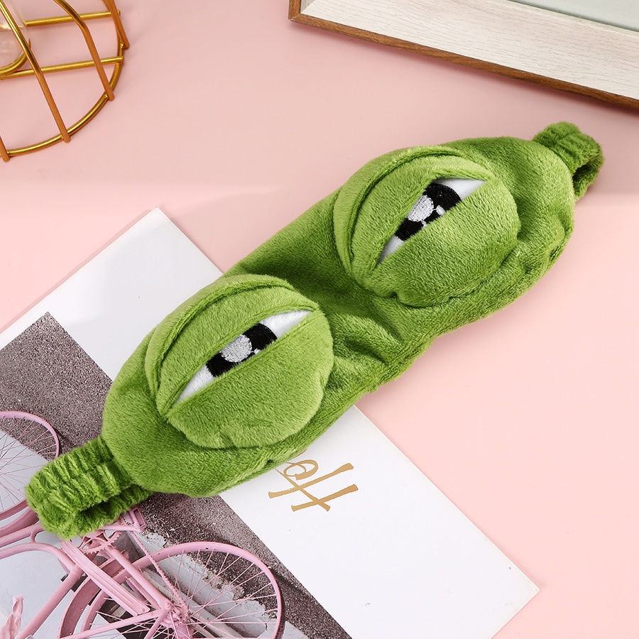 Frog Eye Mask Sleep Shading น่ารักตลกแถบคาดศีรษะ Unisex Sadness กบ Ice Pack Ice Eye Mask ราคา ถูกที่สุด ดีลบีเคเค แกลเลอรีภาพที่ 3