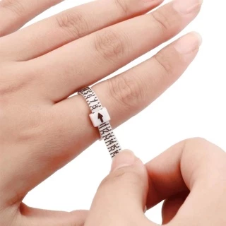 เครื่องมือวัดขนาดแหวนนิ้วมือไม้บรรทัด Us Ring Sizer