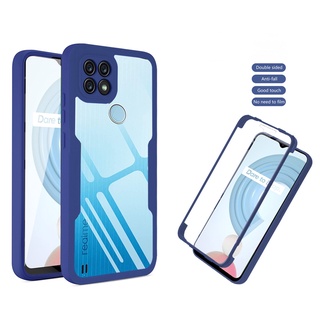 2in1 เคสโทรศัพท์มือถือ ซิลิโคน ใส กันกระแทก กันชนหน้า หลัง HD 360 องศา สําหรับ Realme C21 C21Y C25 C25Y C25s Realme 8 4G 8 Pro 8i 9 9 Pro 9 Pro Plus V25 5G