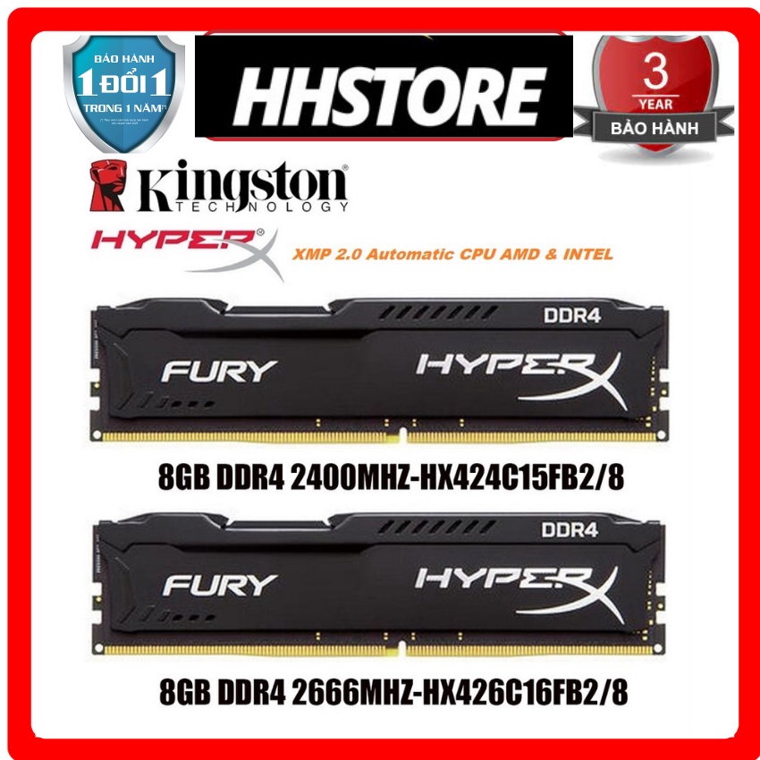 ของแท้ HyperX Fury DDR4 2666MHz 8GB Ram - 1 สําหรับ 1