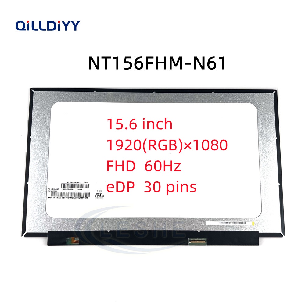 15.6" NT156FHM-N61 v8.0 For Laptop LCD LED Screen 1920*1080 FHD Replacement Display Panel NT156FHM N