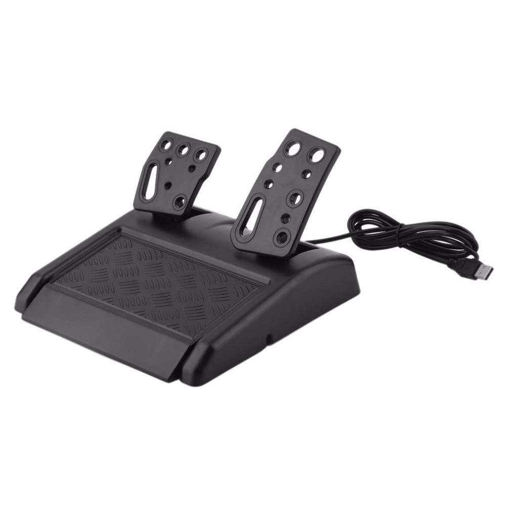 180 Degree Rotation Gaming Vibration Racing Steering Wheel With Pedals ...