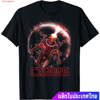 เสื้อยืดแขนสั้น Marvel X-Men Cyclops Optic Blast Circle Graphic T-Shirt Popular T-shirts1&gt;v