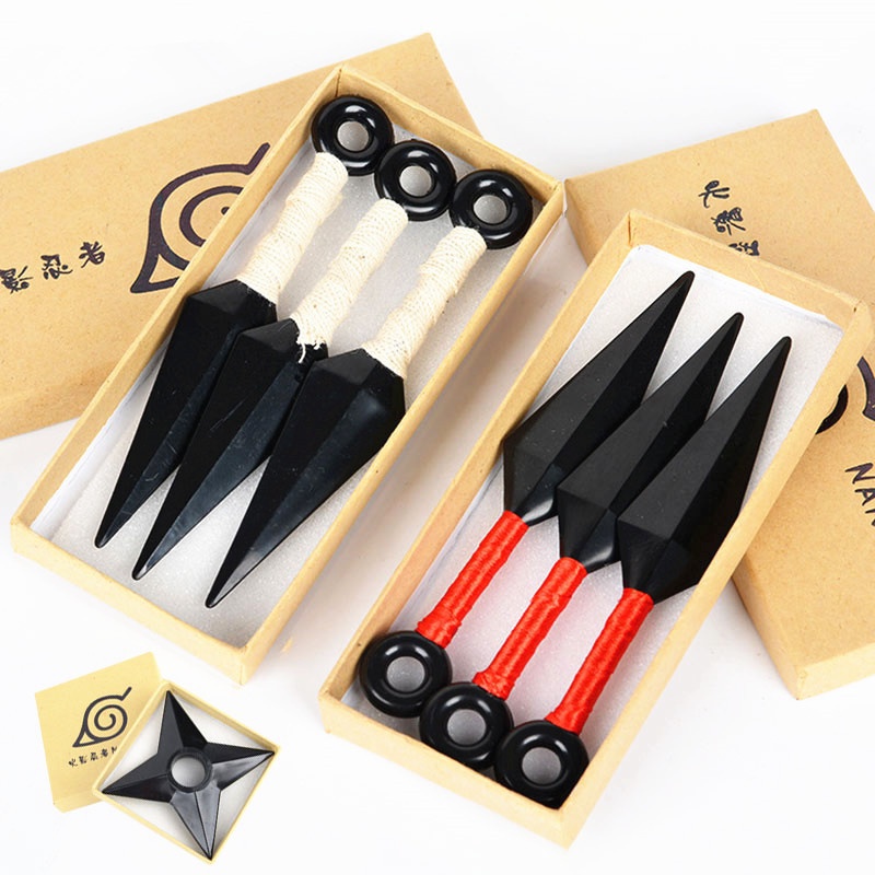 10 Styles Anime Naruto Kunai Shuriken Cosplay Props Plastic Ninja Weapon Man Kids Naruto Accessories