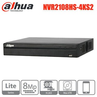 Dahua DH-NVR2108HS-4 KS2 8Mp 8 Channel P2P Compact 1U Lite Network Video Recorder ด้าหัว