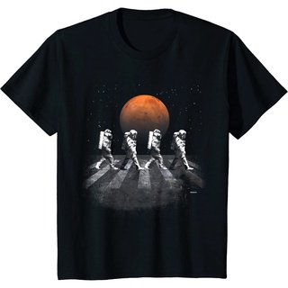 T-shirt  เสื้อยืดแขนสั้นลําลอง ผ้าฝ้าย พิมพ์ลายนักบินอวกาศ Astronauts in Walking in Space สําหรับผู้ชายS-5XL