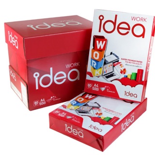 กระดาษถ่ายเอกสาร IDEA WORK A4 80แกรม 1รีม