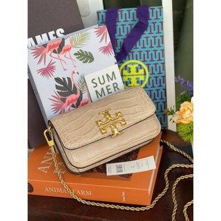 Tory Burch Eleanor Crocodile-Embossed Phone Crossbody Bagแท้💯💯💯outlet