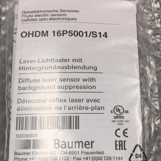 Sz ใหม่ ของแท้ เซนเซอร์ Baumer ohdm 16p5001s14