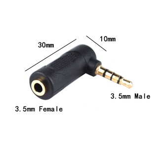 DF Right Angled 3.5 mm 4poles Audio Stereo Male to Female extensionอะแดปเตอร์