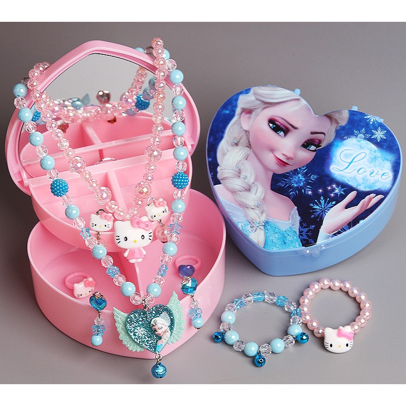 [Frozen] เครื่องประดับ สร้อยคอ สร้อยข้อมือ ต่างหู แหวน เจ้าหญิงเอลซ่า สําหรับเด็กผู้หญิง ราคา ถูกที่สุด ดีลบีเคเค รูปภาพหลัก