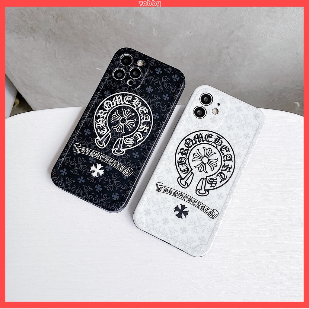 เคสโทรศัพท์มือถือ พลาสติกนิ่ม ลายการ์ตูนโลโก้โครเมี่ยม หัวใจน่ารัก ชื่อดัง เหมาะกับคู่รัก สําหรับ Iphone 14 14Plus 14Pro 14ProMax 13 13Pro 13PM 12 12Pro 12PM 11 PRO MAX 7 8plus X XS XR MAX