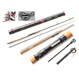 BPFSEP65 ลด65.-คันเบ็ด Ashino Sunfire X G2 คันสปิว อาชิโน่ เวท 8-15lb 2ท่อน กราไฟท์ แท้ ด้ามก๊อกเคลือบ 9/10 ฟุต