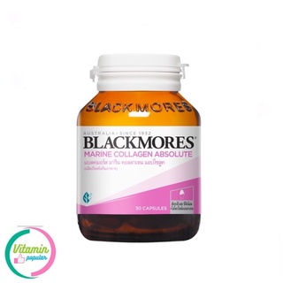 Blackmores Marine Collagen Absolute แบลคมอร์ส มารีน คอลลาเจน แอปโซลูท (ผลิตภัณฑ์เสริมอาหาร)30เม็ด