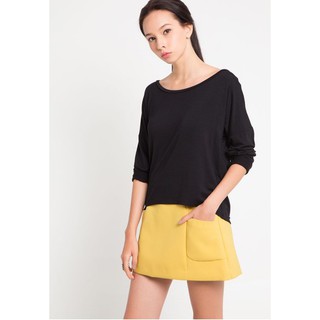 Jezebel เสื้อยืดแขนยาว Solid Dolman Sleeved