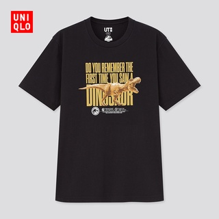 UNIQLO เสื้อยืดแขนสั้นพิมพ์ลาย Jurassic World สําหรับผู้ชาย (Jurassic World) 438055