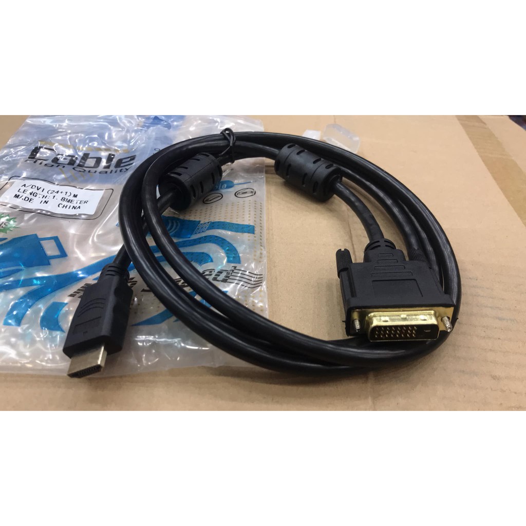 สาย DVI 24+1 to HDMI 1.8m พร้อมส่ง dvi to hdmi