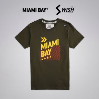 Miami Bay เสื้อยืด รุ่น SWISH สีเขียวขี้ม้า