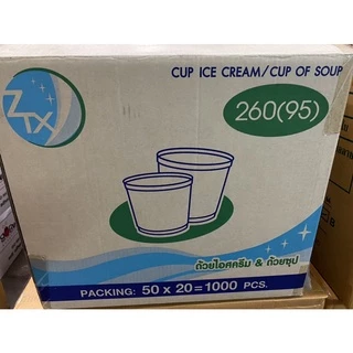 ถ้วยไอศกรีมลาย แบบกระดาษ ขนาด 260 cc.มี ปาก90 และ 95(50ใบ)รายการขายแยกถ้วยและฝา