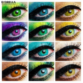 DORELLA 1 คู่ (2 ชิ้น) 2022 New York Beauty เลนส์สี Anime COSPLAY คอนแทคเลนส์สำหรับตาเลนส์สีธรรมชาติสำหรับตา Beauty Elves Mirage เลนส์สีตาเครื่องสำอาง