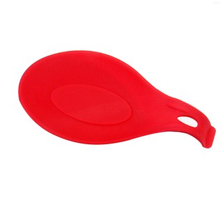 Multipurpose Silicone Spoon Rest Pad Food Grade Silica Gel Spoon Put Mat Device  💛Kitchentool