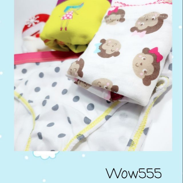 กางเกงในเด็กหญิง ใส่สบาย ไซส์xs สำหรับน้องๆ 1-2ขวบ  3ตัว 20บาทคละลายให้นะคะ