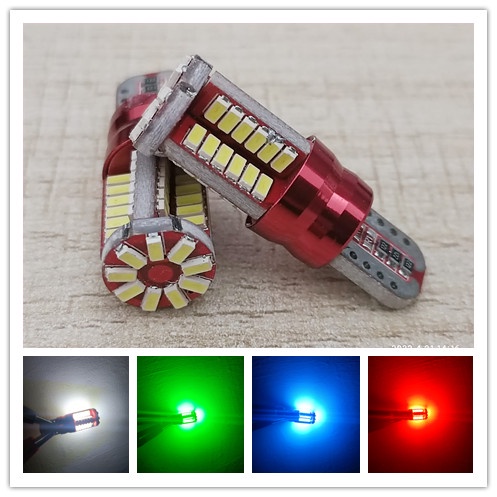 ไฟหรี่ led หลอดไฟเบรกจอดรถ LED 57 Smd T10 12V สว่างมาก สีขาว ฟ้า เหลือง แดง สําหรับรถจักรยานยนต์ รถย